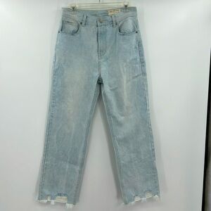 𝅺Wishlist Bernice High Rise Distressed Hem Straight Leg Jeans-Size Large 12-14